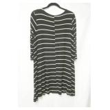 Caralase black striped dress , size ?