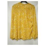 Fashion Yellow dotted blouse size L