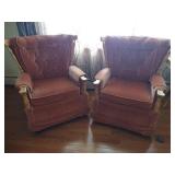 Pair of Matching Light Burnt Orange Chairs