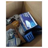 Toiletries, First Aid Supplies, Vintage J.C. Higgins Travel Kit, and White T-Shirts