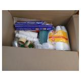 Big Box of Paper Products and Disposable Items - Freezer Paper, Cups, Etc.