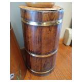 #5 Redwing Crock, (2) Vintage Butter Churns, and Fish Crock