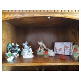 Top Shelf of Bird Figurines