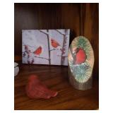 Top Shelf of Bird Figurines