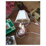 Floral and Decor Lot - Candles, Bird Lamp and Clock, Cute Baskets, Flowers