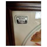 Needlepoint Mallard and Floral Feather Art