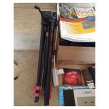 Misc. Lot - Road Atlas, Tripod, Atomic Clock, Etc.