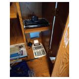 Office Cabinet/Desk With Printer and Supplies