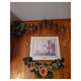 Home Decor Lot - Picture, Wall Sconce, Cherubs