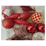 Box of Red and Gold Ornaments