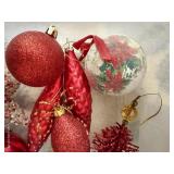 Box of Red and Gold Ornaments