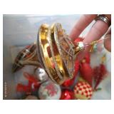 Box of Red and Gold Ornaments