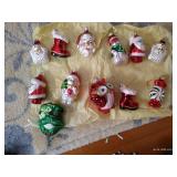 (12) Blown Glass Ornaments