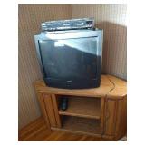 Magnavox TV, Panasonic DVD/CD Player, and TV Stand