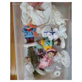 Bin of Christmas Ornaments and Decor