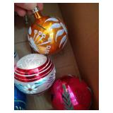 Box of (6) Beautiful Painted Vintage Ornaments