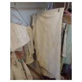 Right Side of Closet - Aprons, Tablecloths, Runners, Placemats, Shelf Liner, Etc.