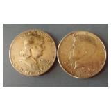 (2) 90% Silver Half Dollars