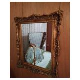 Wall Mirror with Plastic Bronze-Look Frame