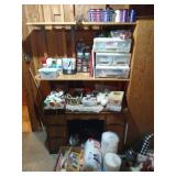 Desk With Craft Supplies