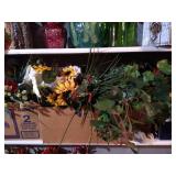 (2) Shelves of Florals & Vases