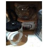 Large Lot of Coffee Carafes, Grinder, Etc.