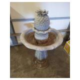 33" Gray Resin Birdbath