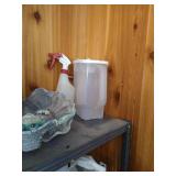 Metal Shelf & Contents