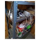 Metal Shelf & Contents