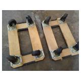 (2) 18" x 12" Hardwood Dollies