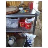 Metal Shelf & Contents