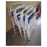 (4) Folding Lawn Chairs & Plastic Table