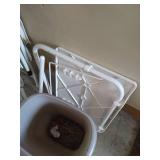 (4) Folding Lawn Chairs & Plastic Table