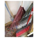 Lot of Brooms & Rakes