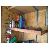 Shelves of Misc. Fluids & Cleaning Tools