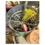Large Lot of Drill Bits & Misc. Hardware