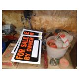 2 Shelves of Tools, Hardware, & Misc.