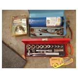 Pliers, Tin Snips, Socket Set, & Benzine Torch