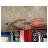 Pliers, Tin Snips, Socket Set, & Benzine Torch