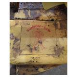 Snow Shovel, Vintage Chain Saw, & Broom