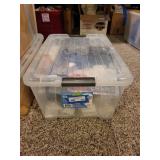 Large Jewelry Making and Beading Supplies Lot with Tools and Storage Bin