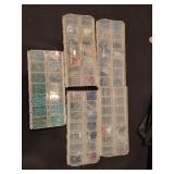 Bead Organizer Bag with Assorted Beads and Storage Trays