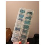 Bead Organizer Bag with Assorted Beads and Storage Trays