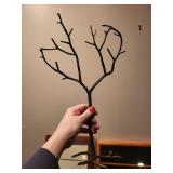 Set of 2 Wooden Jewelry Display Cases with Metal Tree Stand