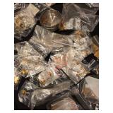 Collection of Jewelry Making Findings, Charms, and Beads in Decorative Box