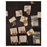 Collection of Handmade Copper and Bronze Jewelry Pendants and Earrings