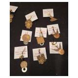 Collection of Handmade Copper and Bronze Jewelry Pendants and Earrings