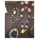 Assorted Beaded and Gemstone Jewelry Collection with Necklaces and Bracelets
