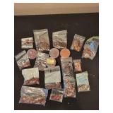 Collection of Assorted Agate and Stone Beads in Various Sizes and Colors