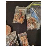Collection of Assorted Agate and Stone Beads in Various Sizes and Colors